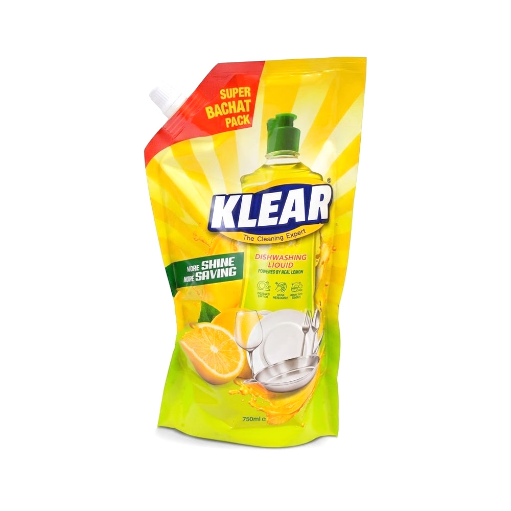 KLEAR DISHWASH LIQUID POUCH 750ML