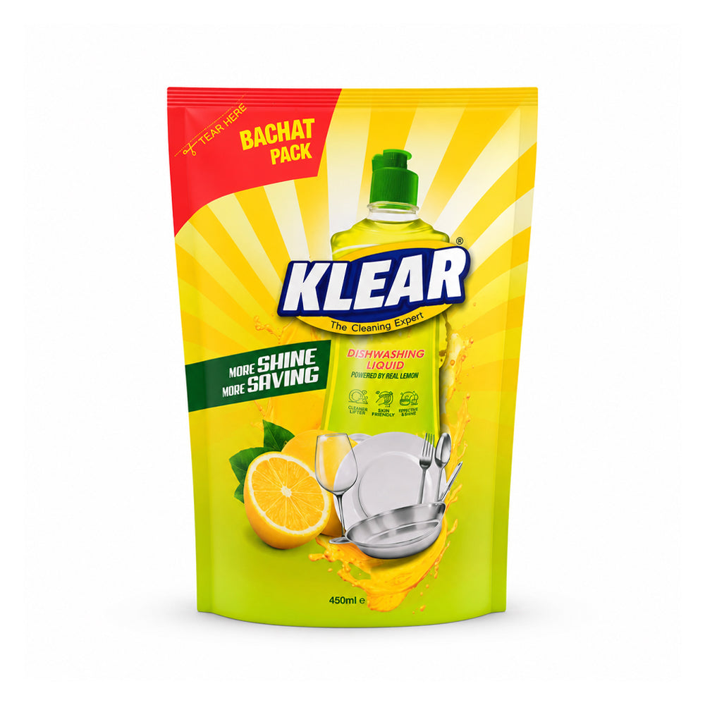 KLEAR DISHWASH LIQUID POUCH 450 ML