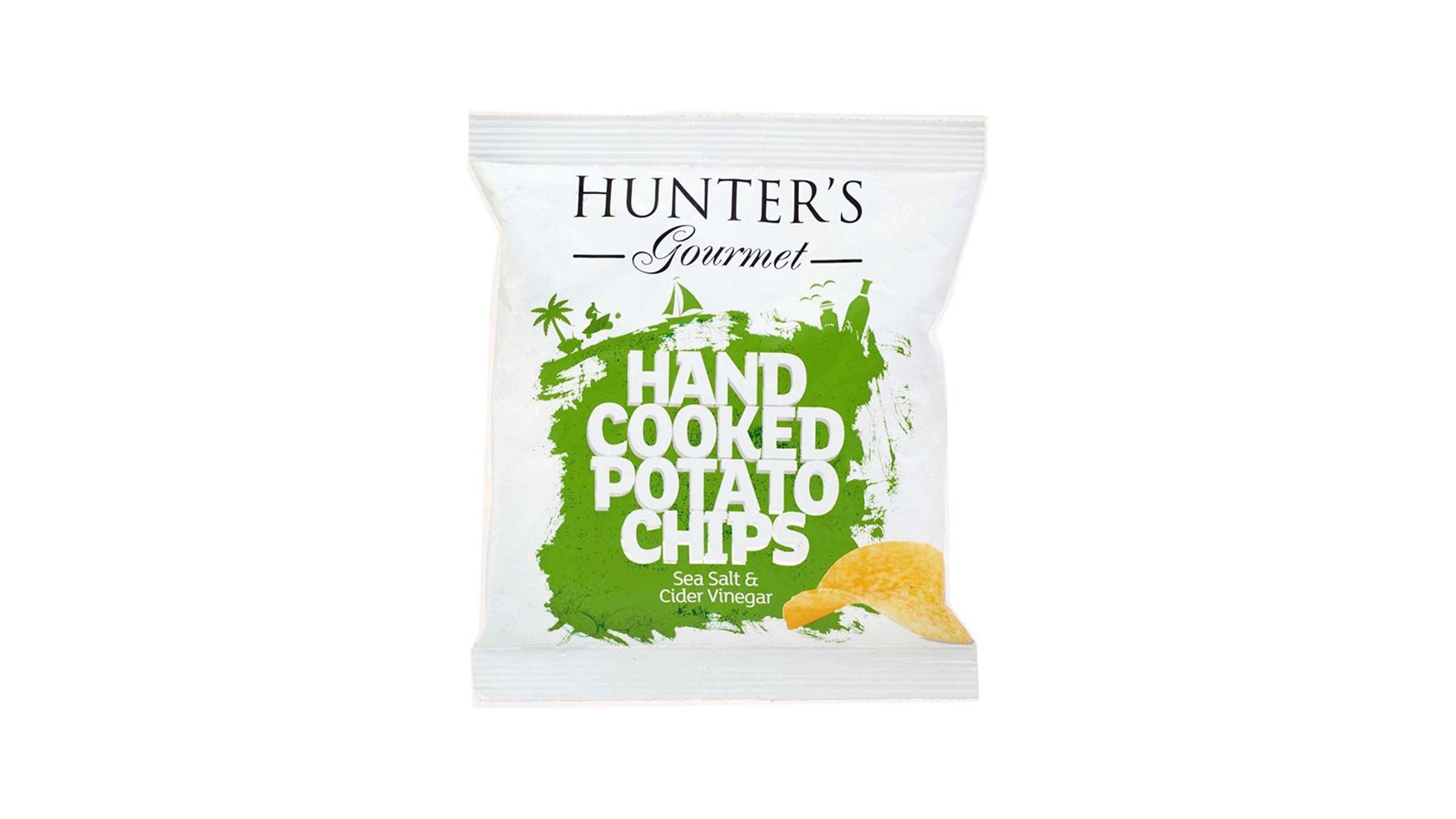 HUNTERS HAND COOKED POTATO CHIPS SEA SALT AND CIDER VINEGAR