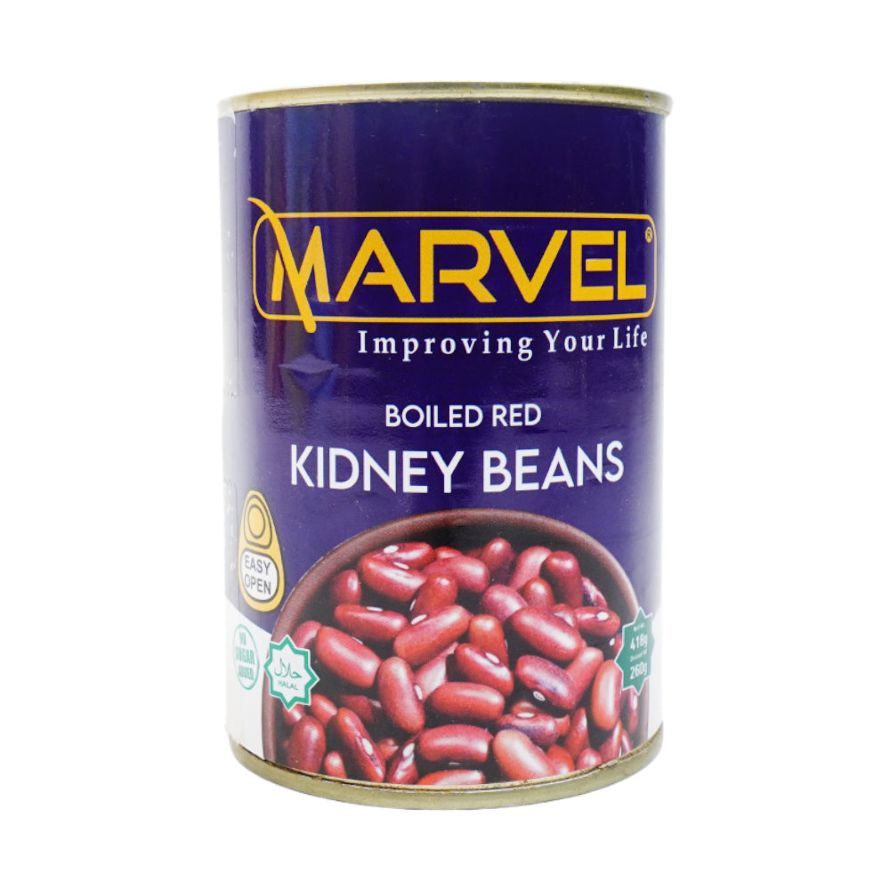 MARVEL BOILED RED KIDNEY BEANS TIN 418 GM