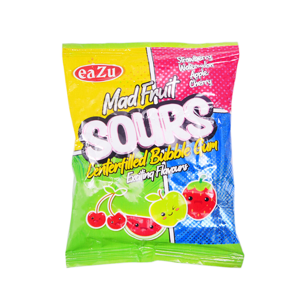 EAZU SOUR BUBBLE GUM 18 GM