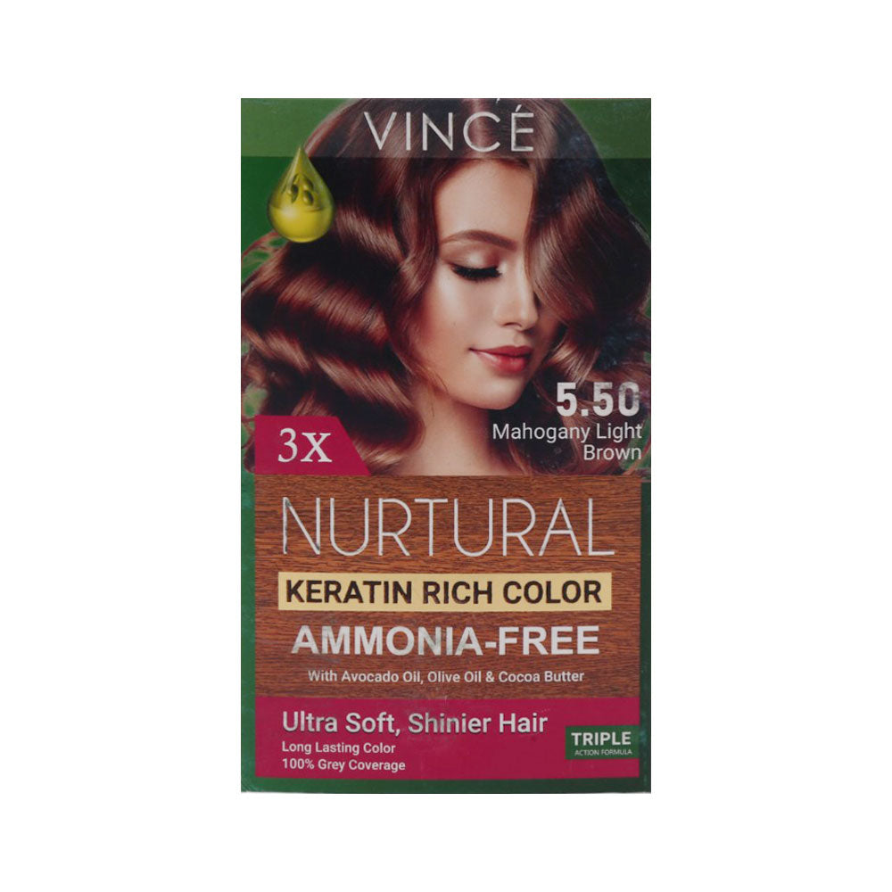 VINCE NURTURAL WOMEN HAIR COLOR (MAHOGANY LIGHT BROWN 5.50)