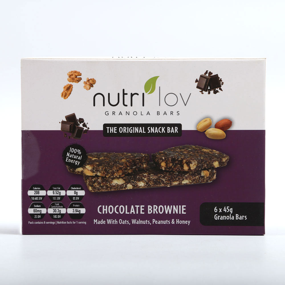 NUTRILOV CHOCOLATE BROWNIE GRANOLA 6-BAR 270G