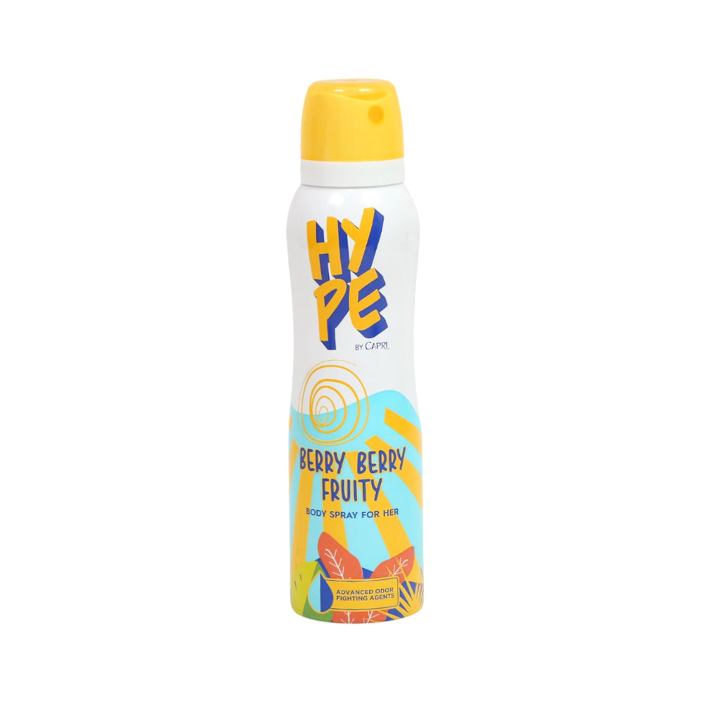 HYPE BY CAPRI BODY SPRAY BERRY BERRY FRUITY FOR HER 150 ML