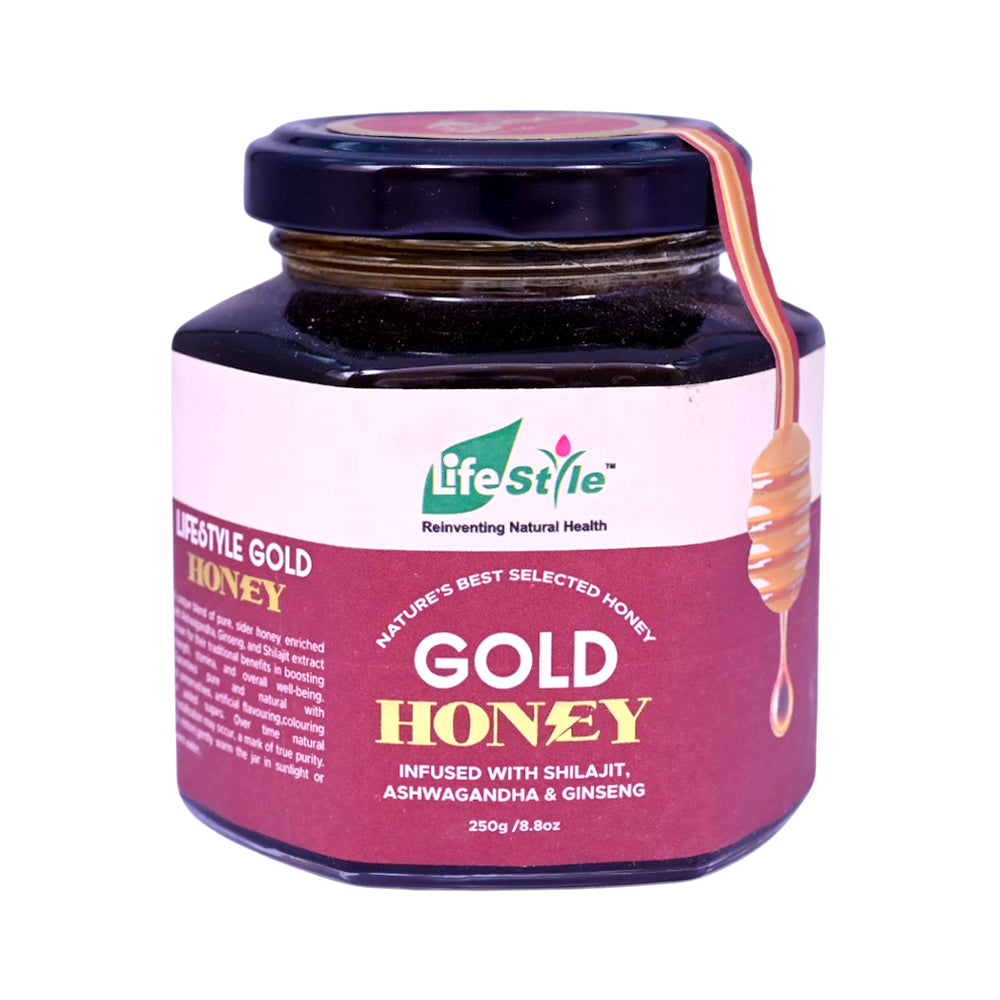 LIFESTYLE GOLD HONEY JAR 250 GM