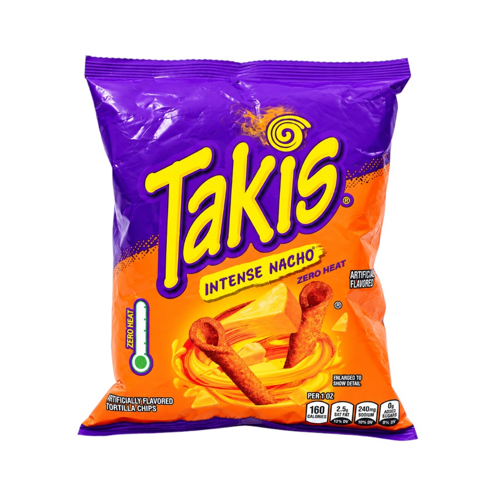 TAKIS CHIPS TORTILLA INTENSE NACHO CHEESE 92.3 GM