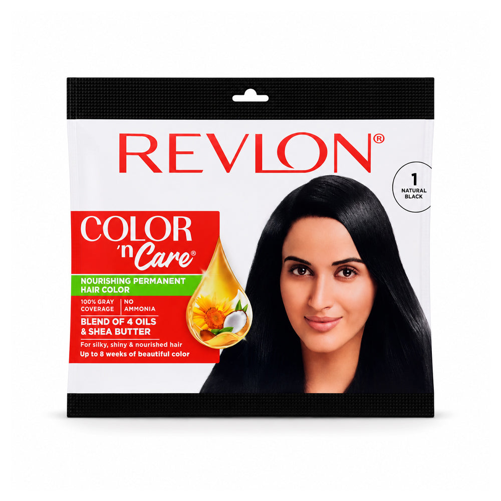 REVLON  COLOR  SACHET NO 1 NATURAL BLACK 20 ML +30 ML