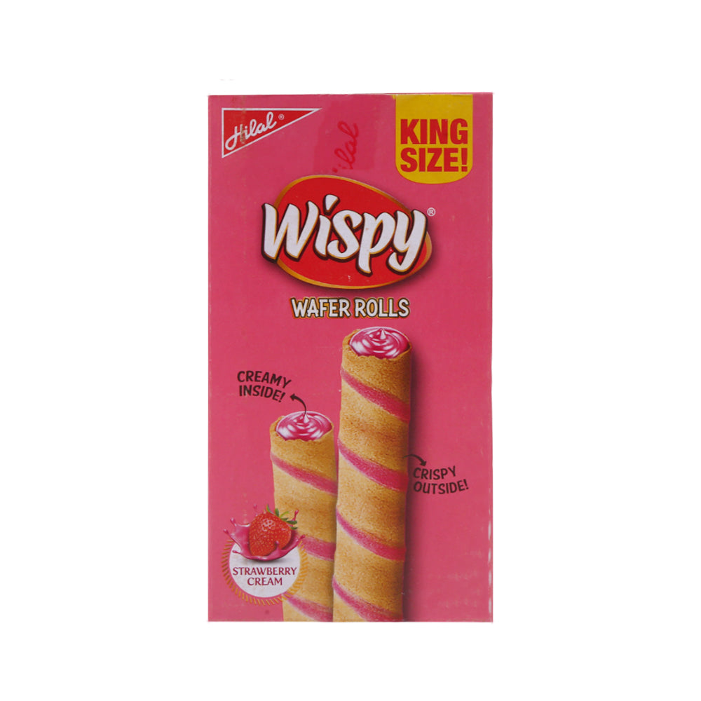 HILAL WISPY TWIN STRAWBERY CREAM WAFER ROLLS 21.6 GM BOX 12P