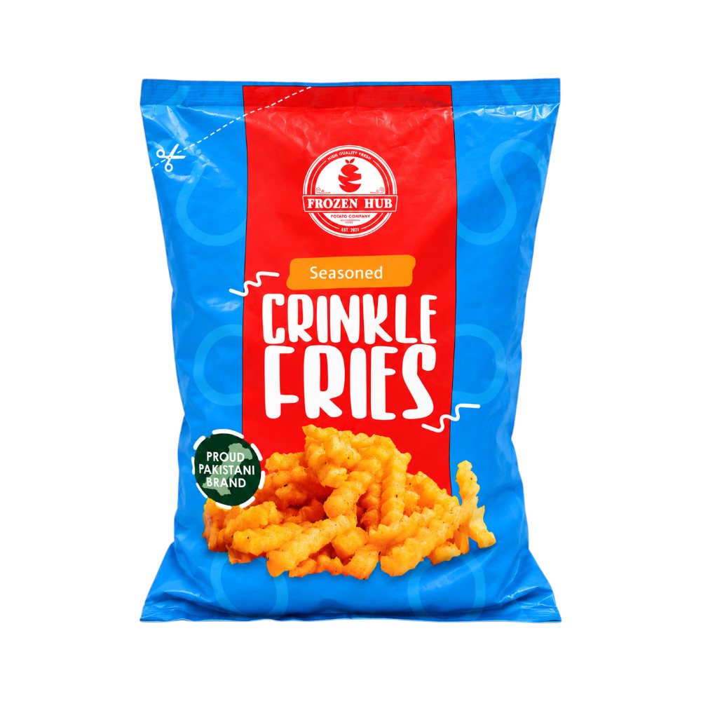 FROZEN HUB SEASONED CRINKLE FRIES 1 KG