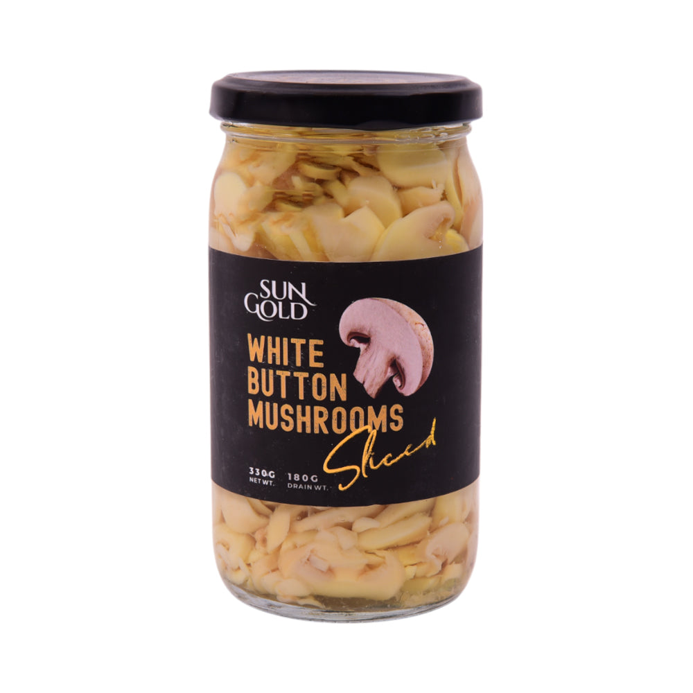 SUNGOLD SLICED MUSHROOMS GLASS JAR 330 GM