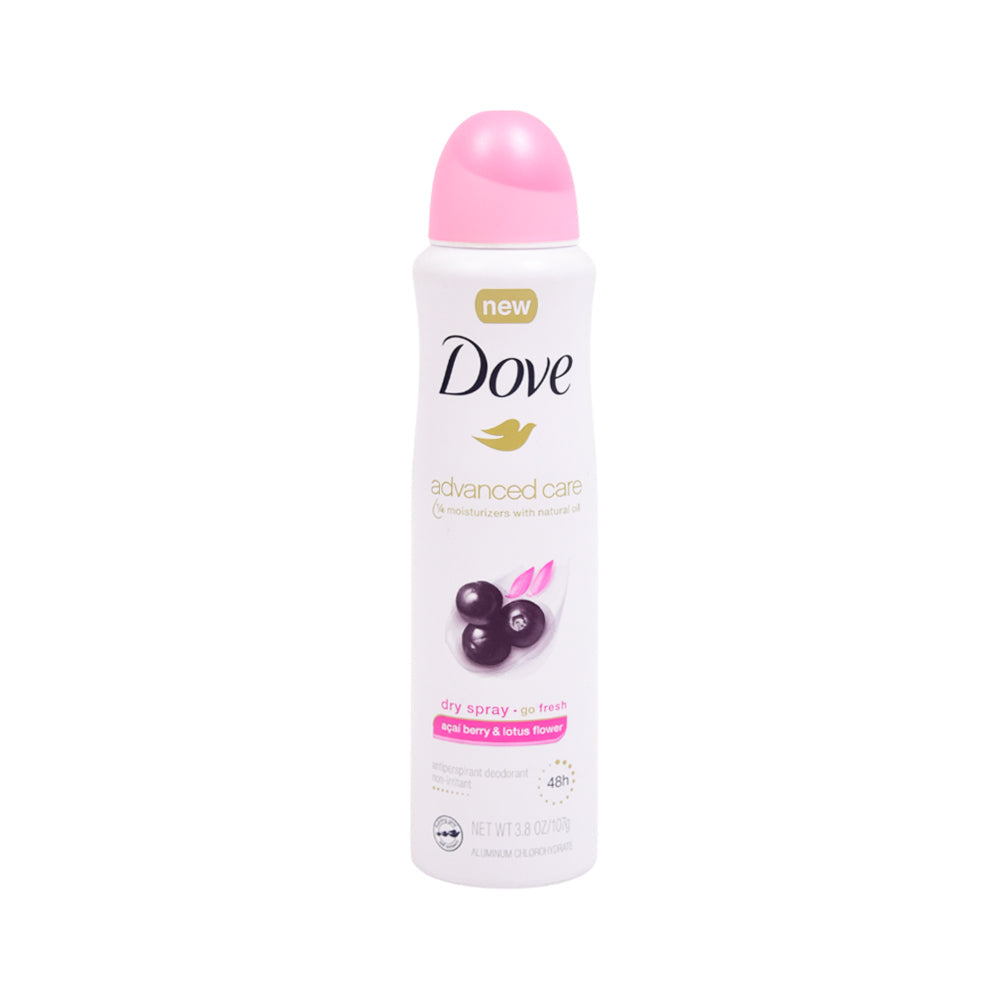 DOVE DEODORANT SPRAY ACAI BERRY & LOTUS FLOWER 107 GM