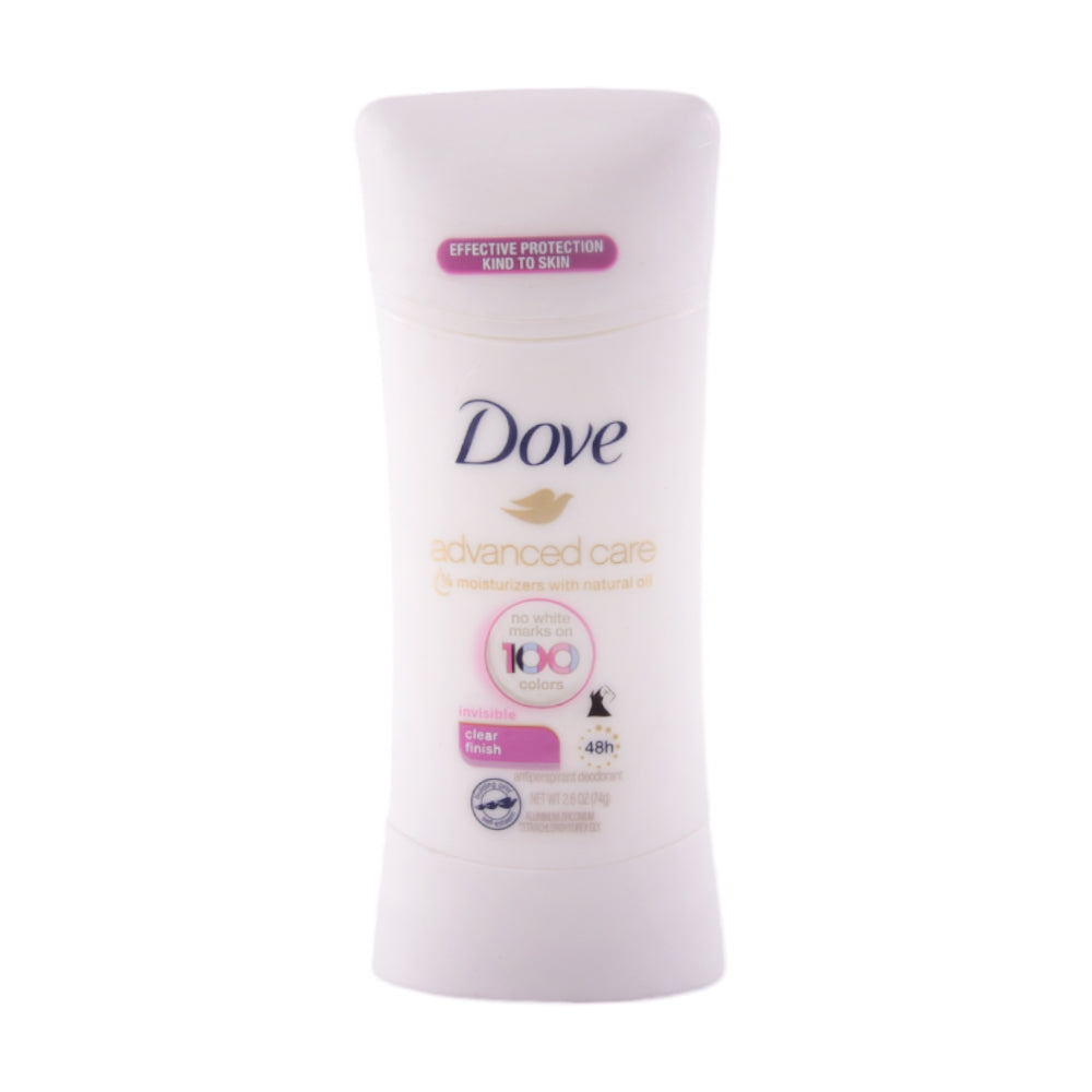 DOVE DEO STICK ADVANCED CARE INVISIBLE CLEAR FINISH 74 GM