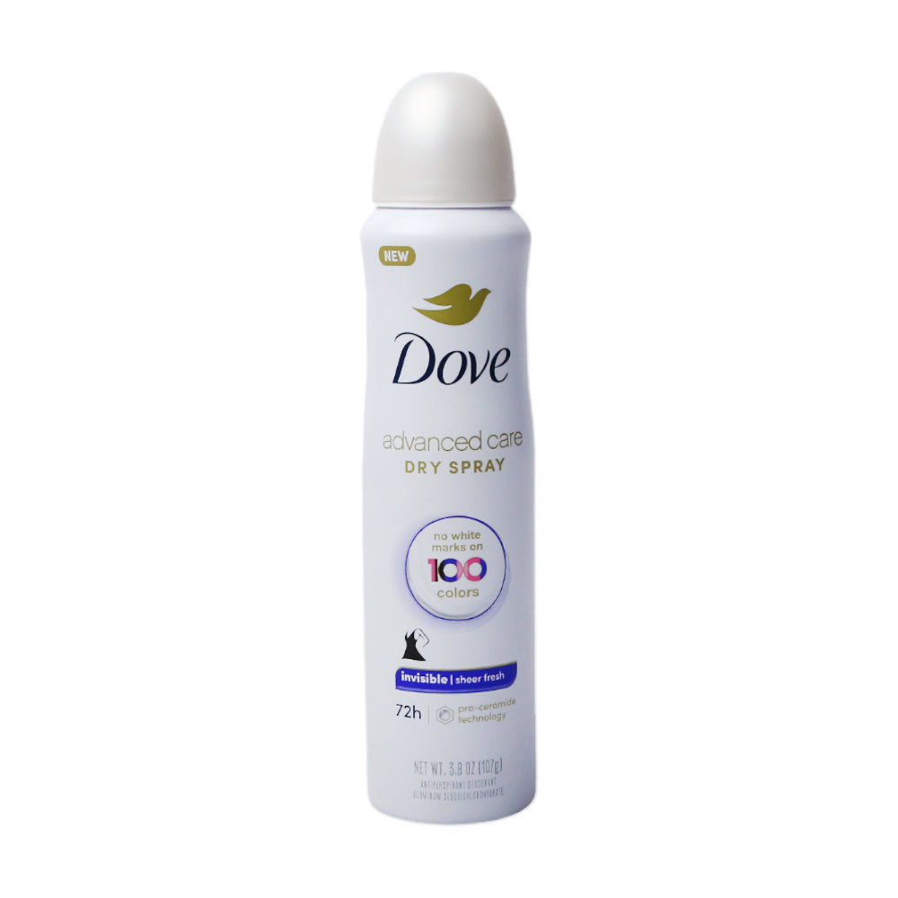 DOVE DEODORANT SPRAY ADVANCED CARE INVISIBLE SHEER FRESH 107