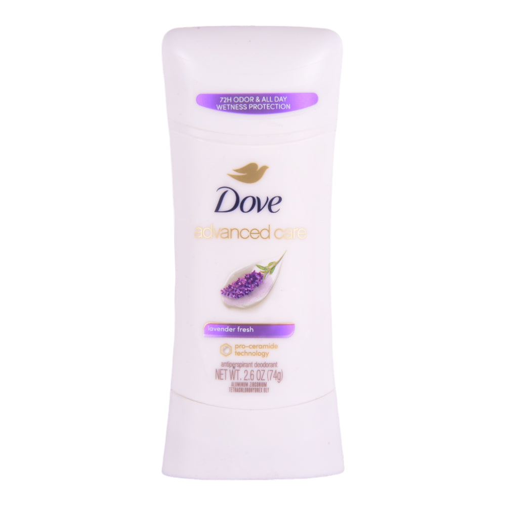 DOVE DEO STICK ADVANCED CARE LAVENDER FRESH 74 GM
