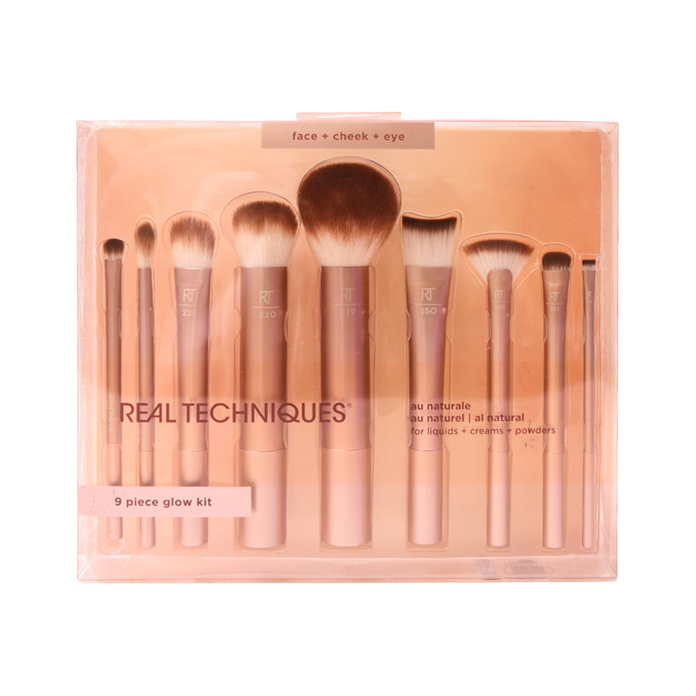 REAL TECHNIQUES FACE+CHEEK+EYE 9PC BRUSH SET
