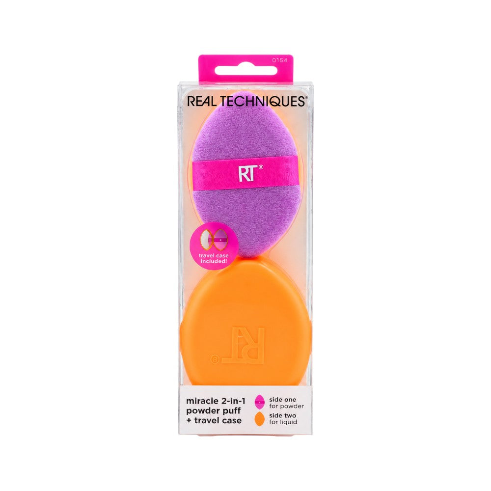 REAL TECHNIQUES MIRACLE 2IN1 POWDER PUFF TRAVEL CASE