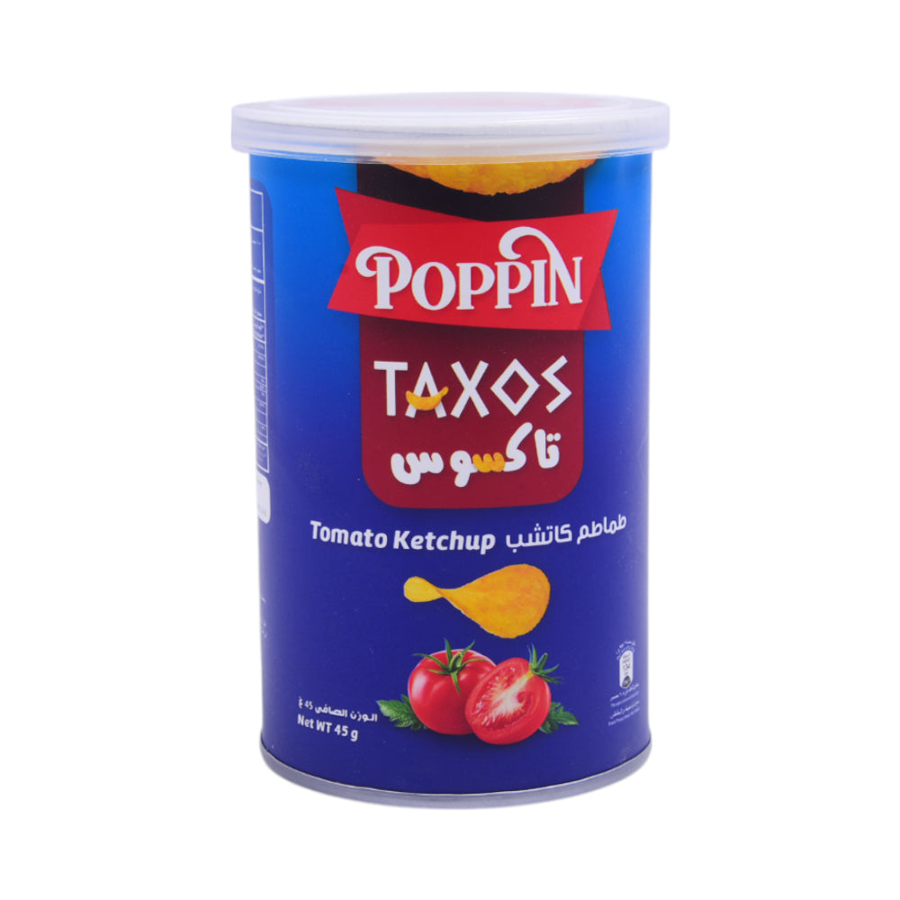 POPPIN CHIPS TAXOS TAMATO KETCHUP 45 GM