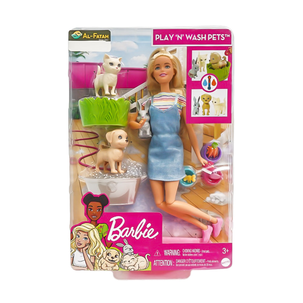 Fxh11 Barbie Doll Wash Pets