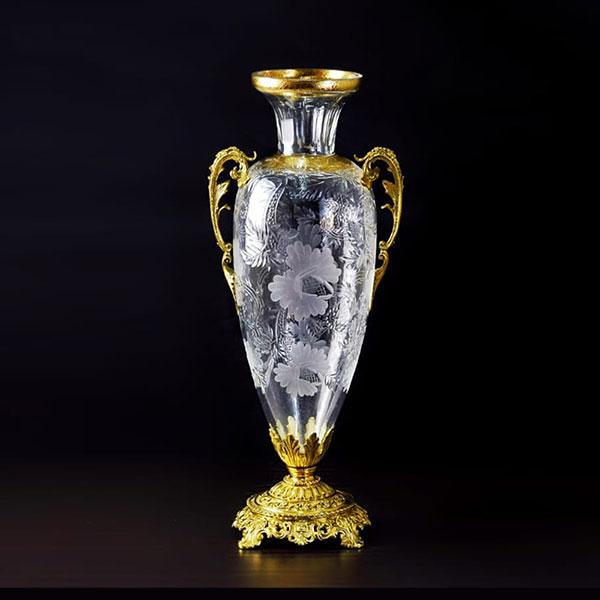 Vase Crystal Brass E7-V21024-3 J330-20