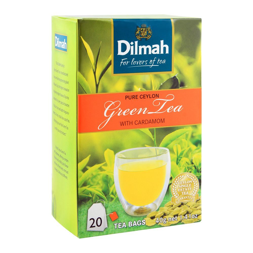 DILMAH PURE CEYLON CARDAMOM GREEN TEA BAG 20S 40GM