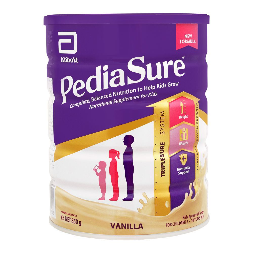 PEDIASURE NUTRI SUPPLEMENT POWDER FOR KIDS VANILLA TIN 850 GM