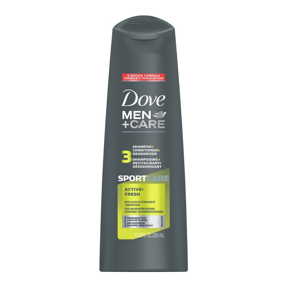 DOVE MEN CARE SHAMPOO SPORT CARE ACTIVE FRESH 3IN1 355 ML