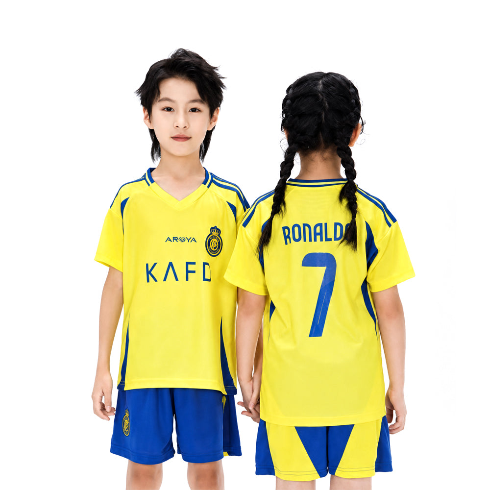 RONALDO 2PC FOOT-BALL JERSEY YLW/BLU IRS-26 2-3 YEAR 012
