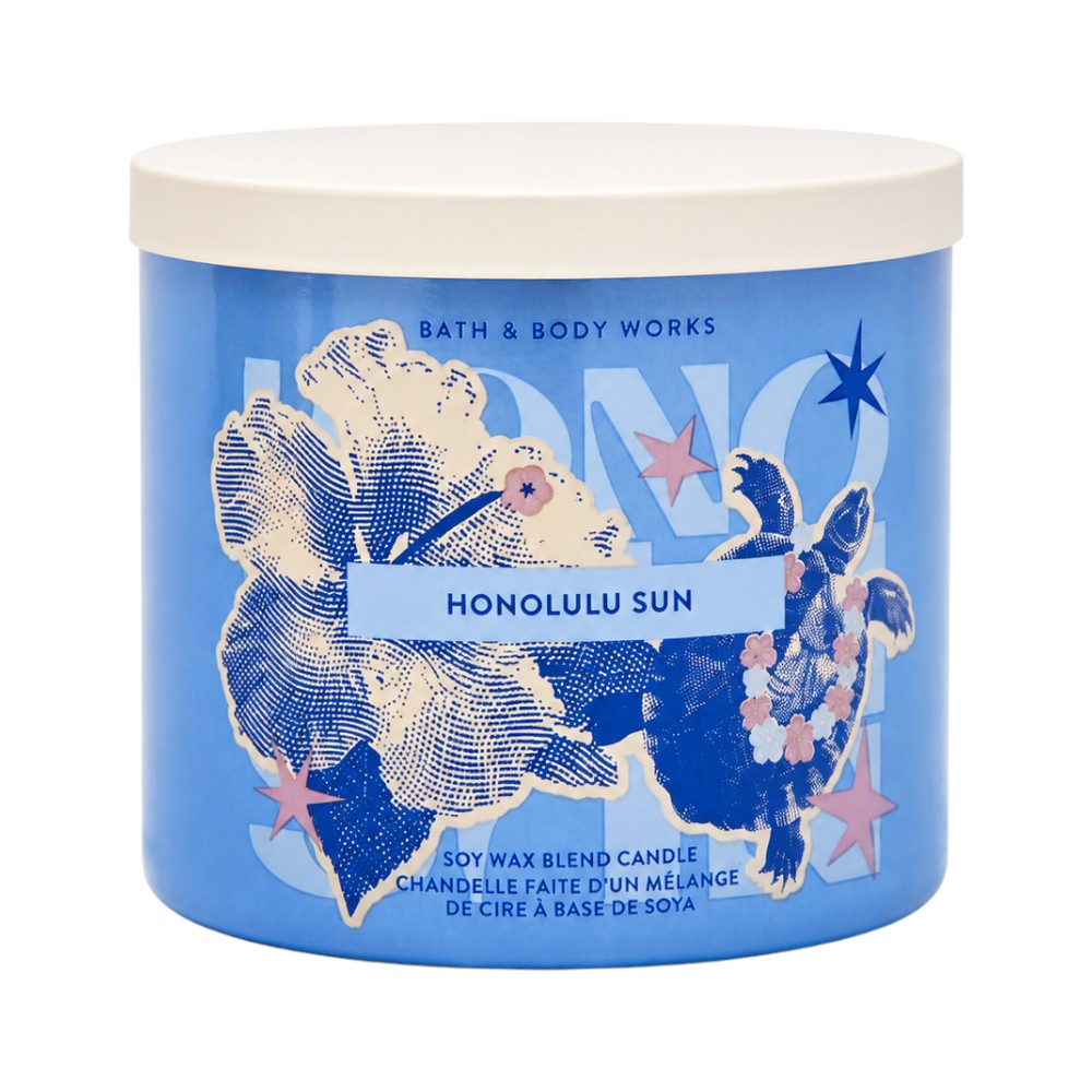 BATH & BODY WORKS HONOLULU SUN CANDLE 3 WICK 411 GM