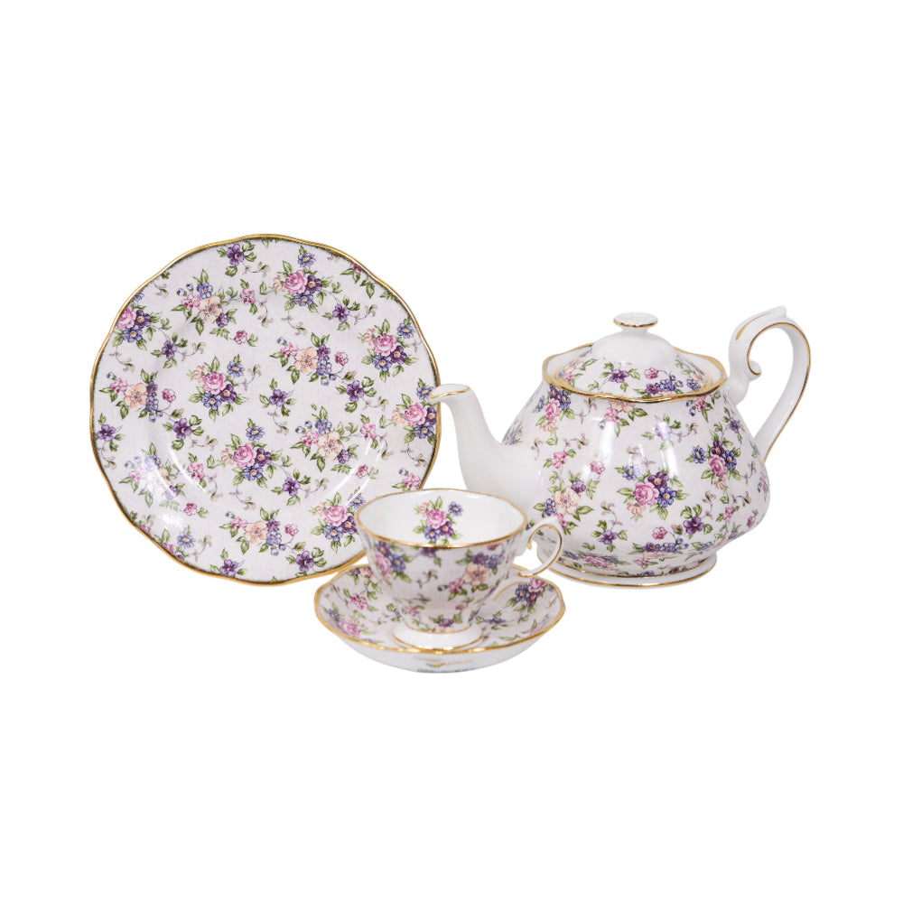 TEA SET ROYAL ALBERT 23PC ENGLISH CHINTZ