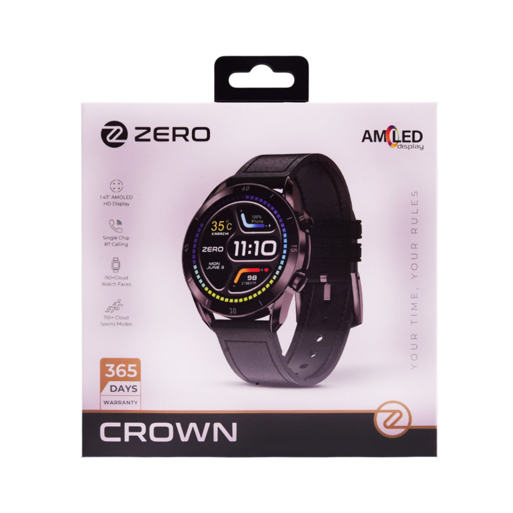 ZERO CROWN LEATHER BLACK