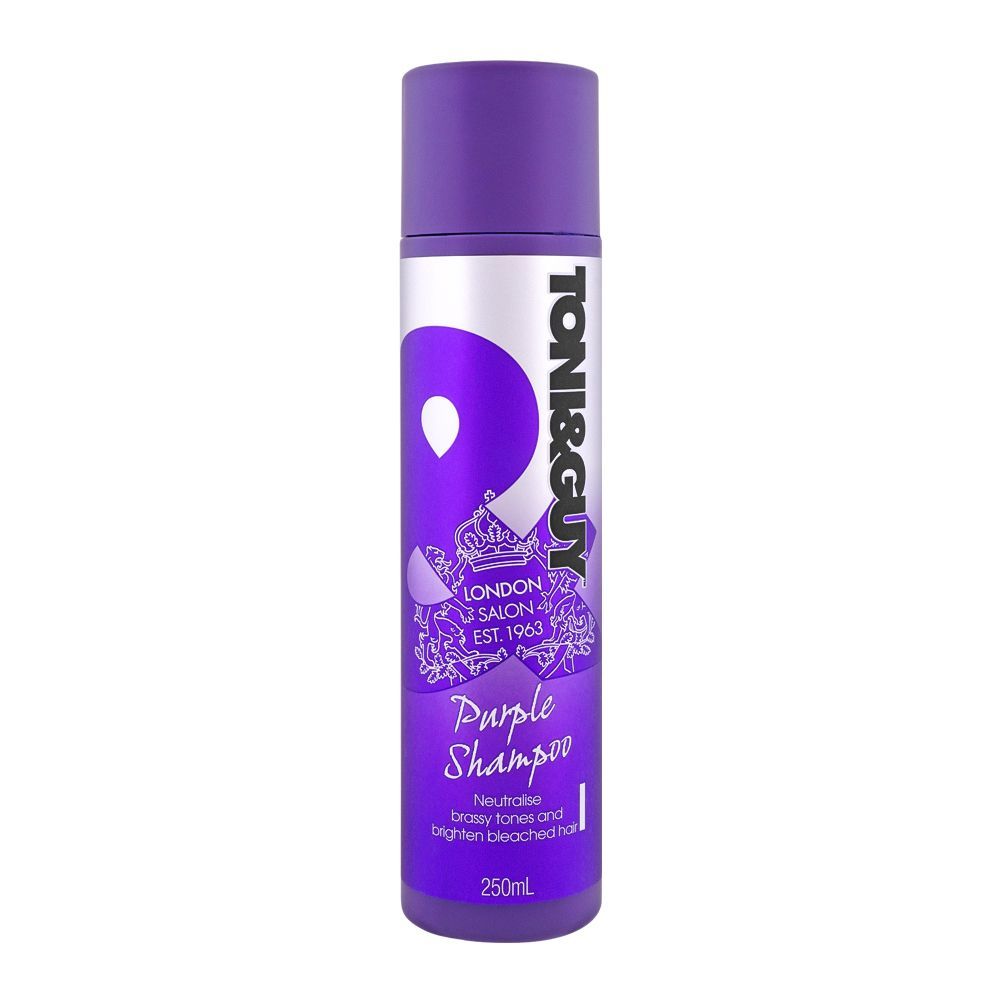 TONI & GUY PURPLE BRIGHTEN BLEACHED HAIR SHAMPOO 250ML