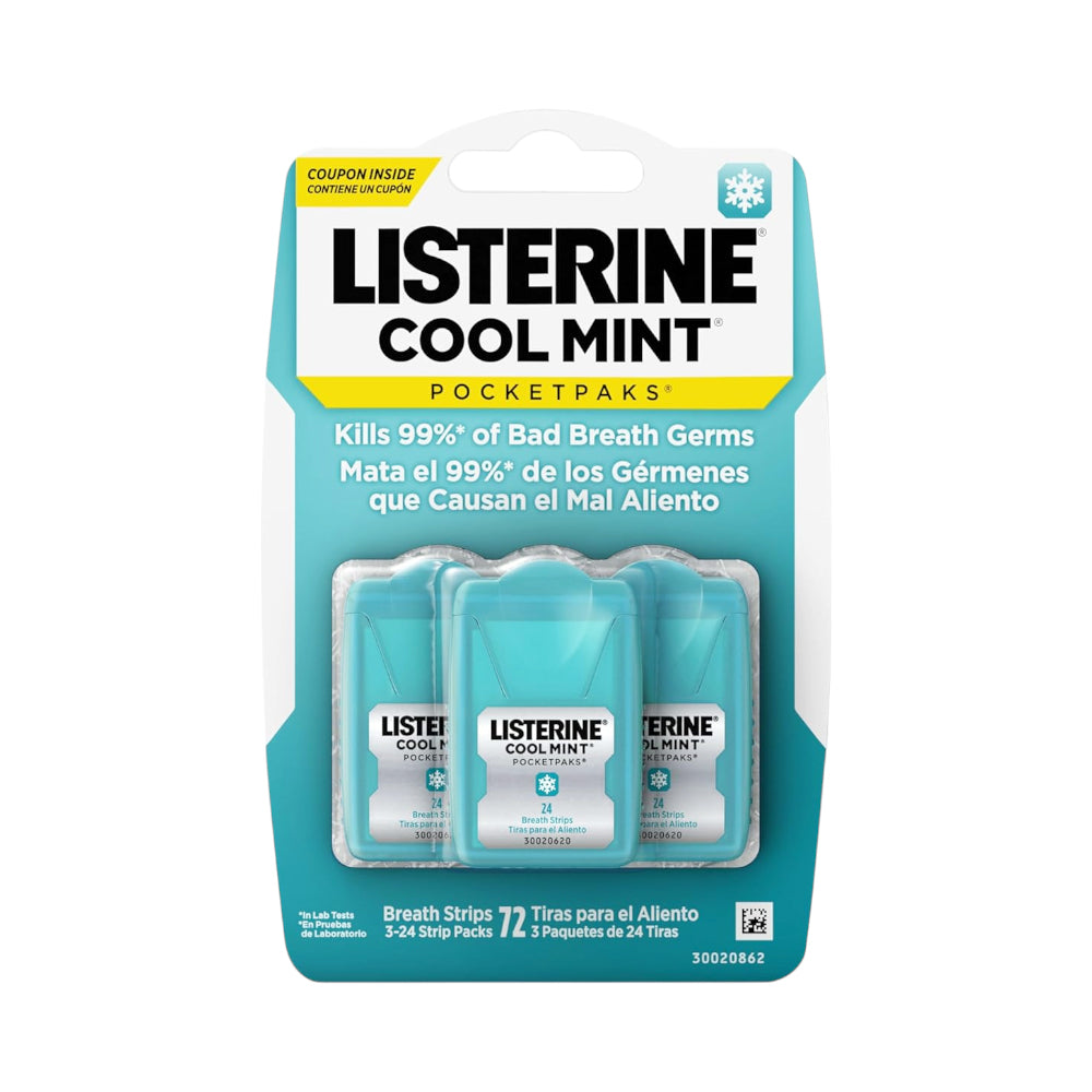 LISTERINE BREATH STRIPS COOL MINT 72 STRIPS
