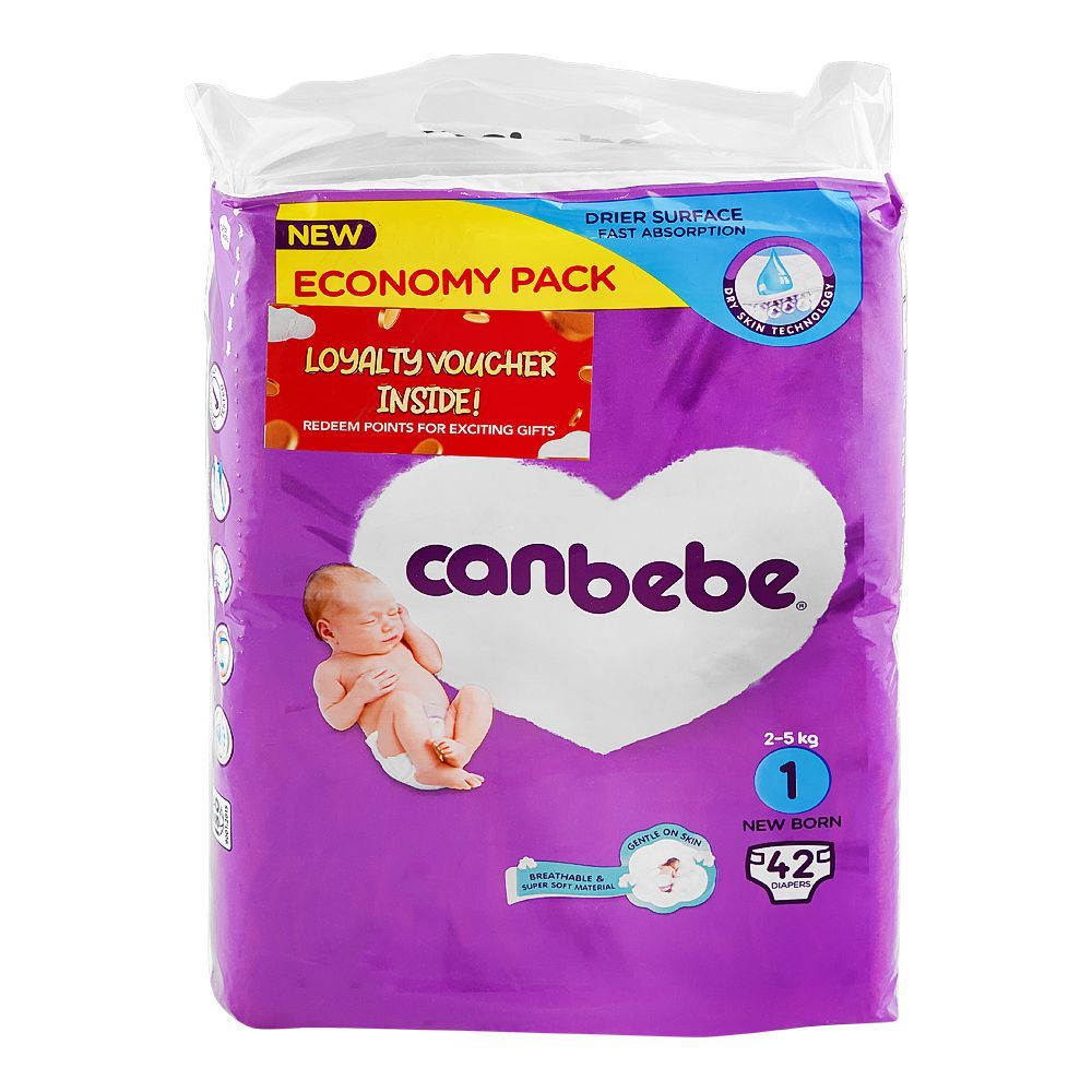 CANBEBE DIAPER NEW BORN 1 42PCS 2-5 KG