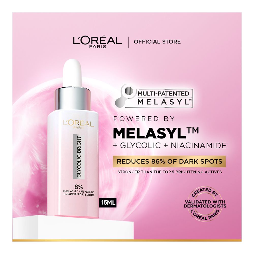 LOREAL GLYCOLIC BRIGHT ANTI DARK SPOT MELASYL SERUM 15ML
