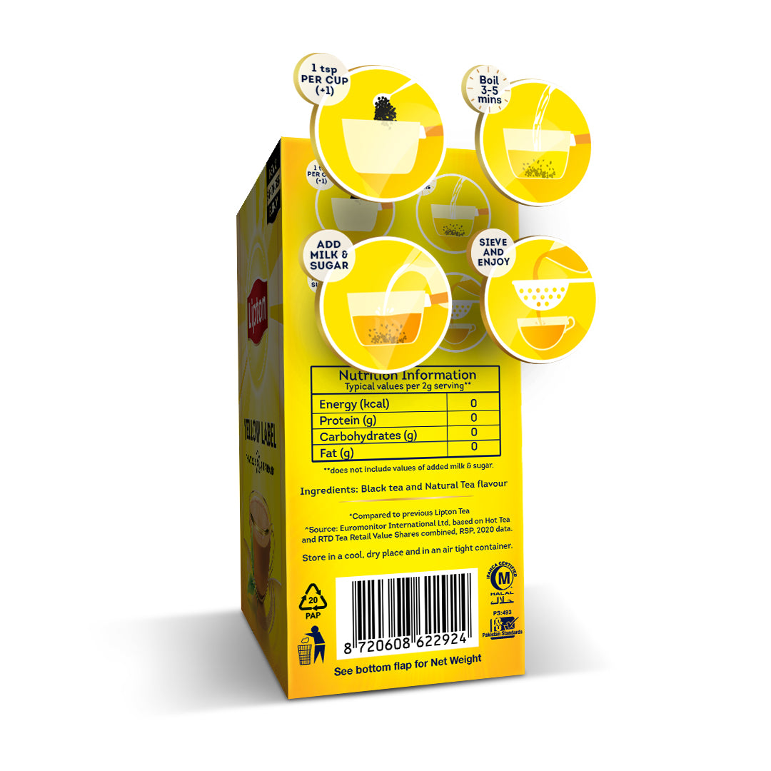 LIPTON YELLOW LABEL TEA BLACK 170 GM