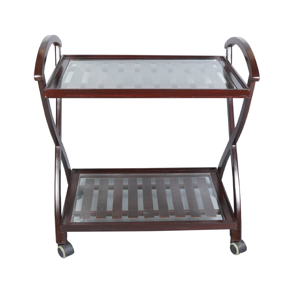 Tea Trolley Net D-Handle D-Brown