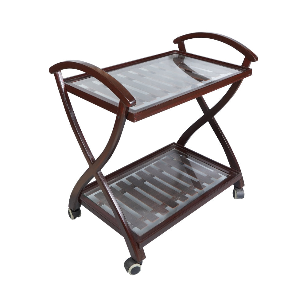 Tea Trolley Net D-Handle D-Brown