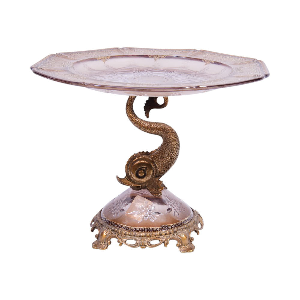 DISH CRYSTAL BRASS H-A18 PC-205-1 SET