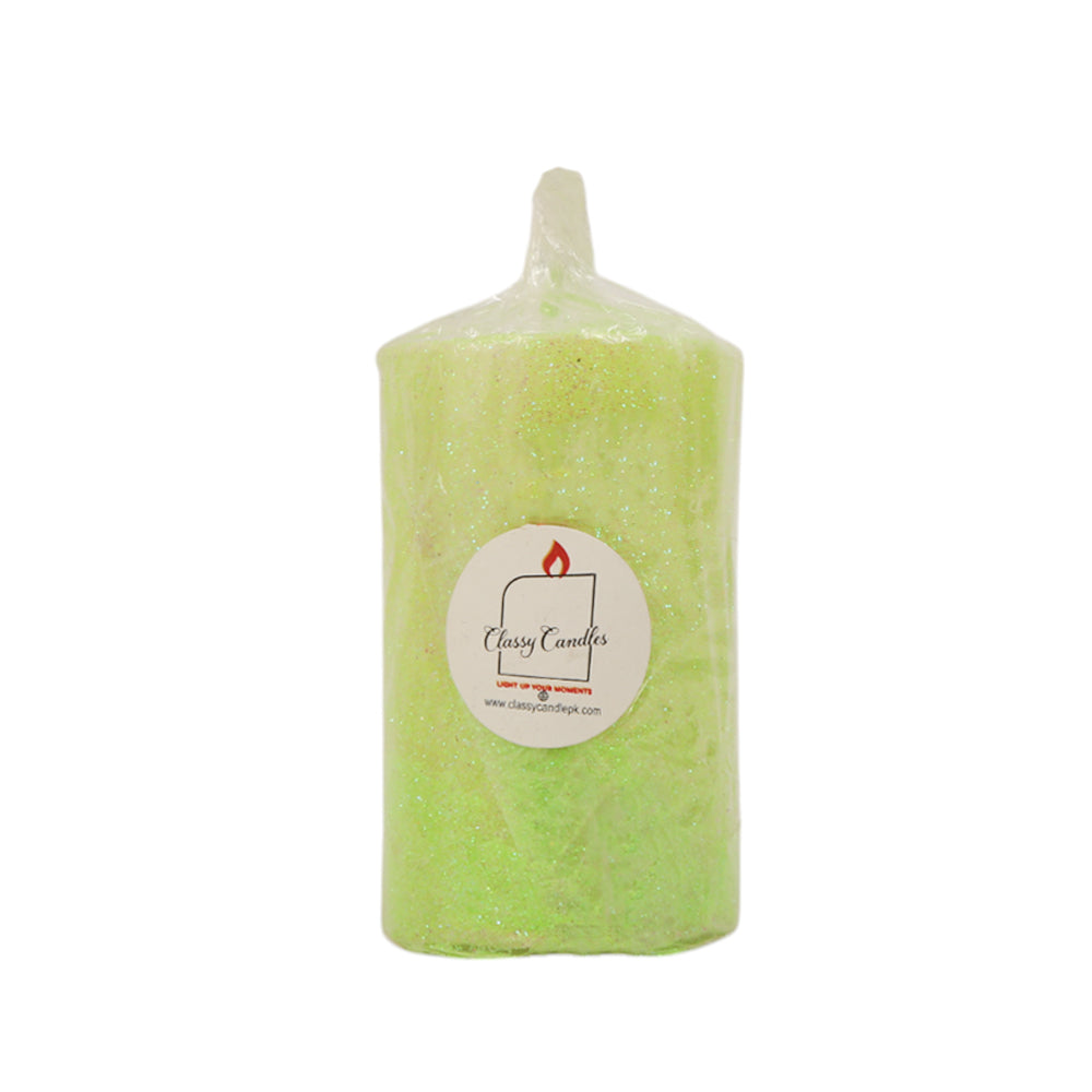 CLASSY CANDLE ROUND GLITTER SMALL BASIC