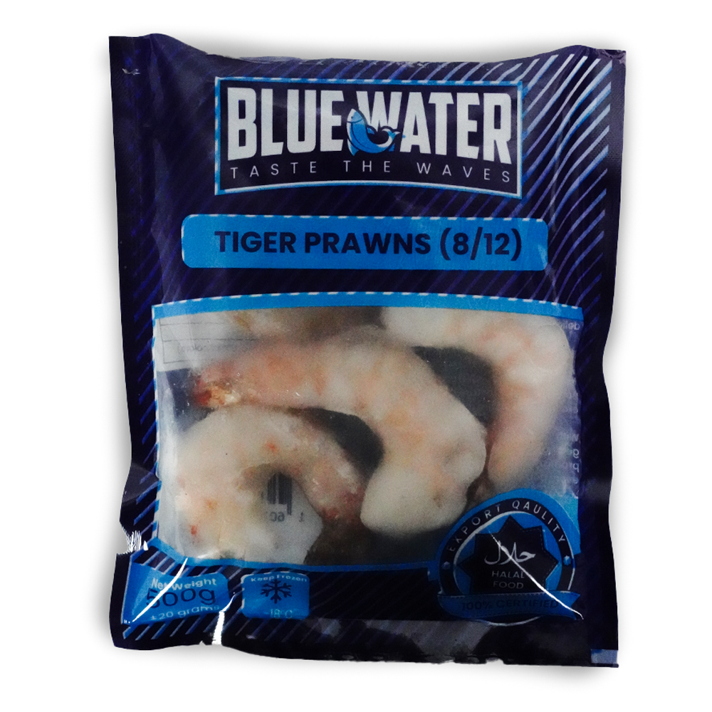 BLUE WATER TIGER PRAWNS 500 GM