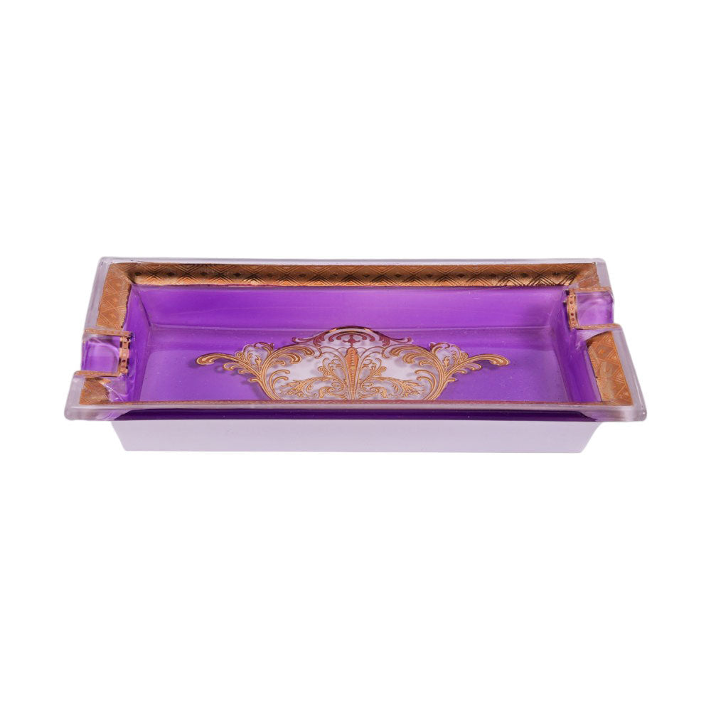 ASHTRAY CRYSTAL BRASS 1115 A3326-C05 BASIC