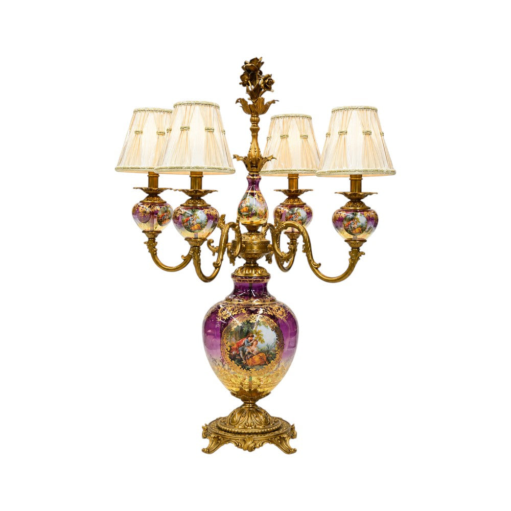 TABLE LAMP CRYSTAL BRASS XM03-2-W J214-01-902 BASIC