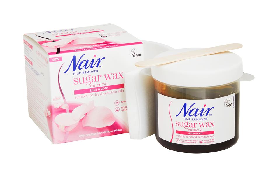 NAIR SUGAR WAX ORIENTAL NATURAL ROSE HAIR REMOVER 350 ML