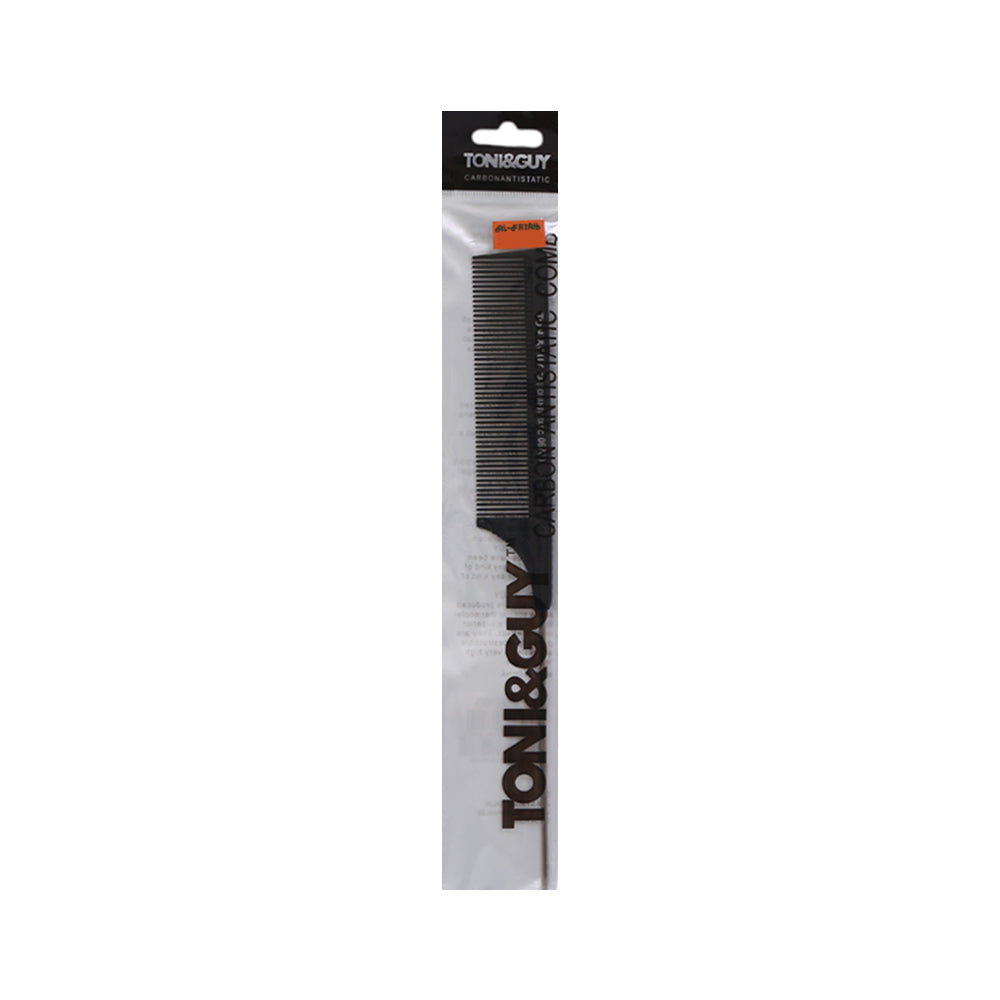 TONI & GUY CARBON ANTISTATIC COMB W STEEL TAIL LY06700