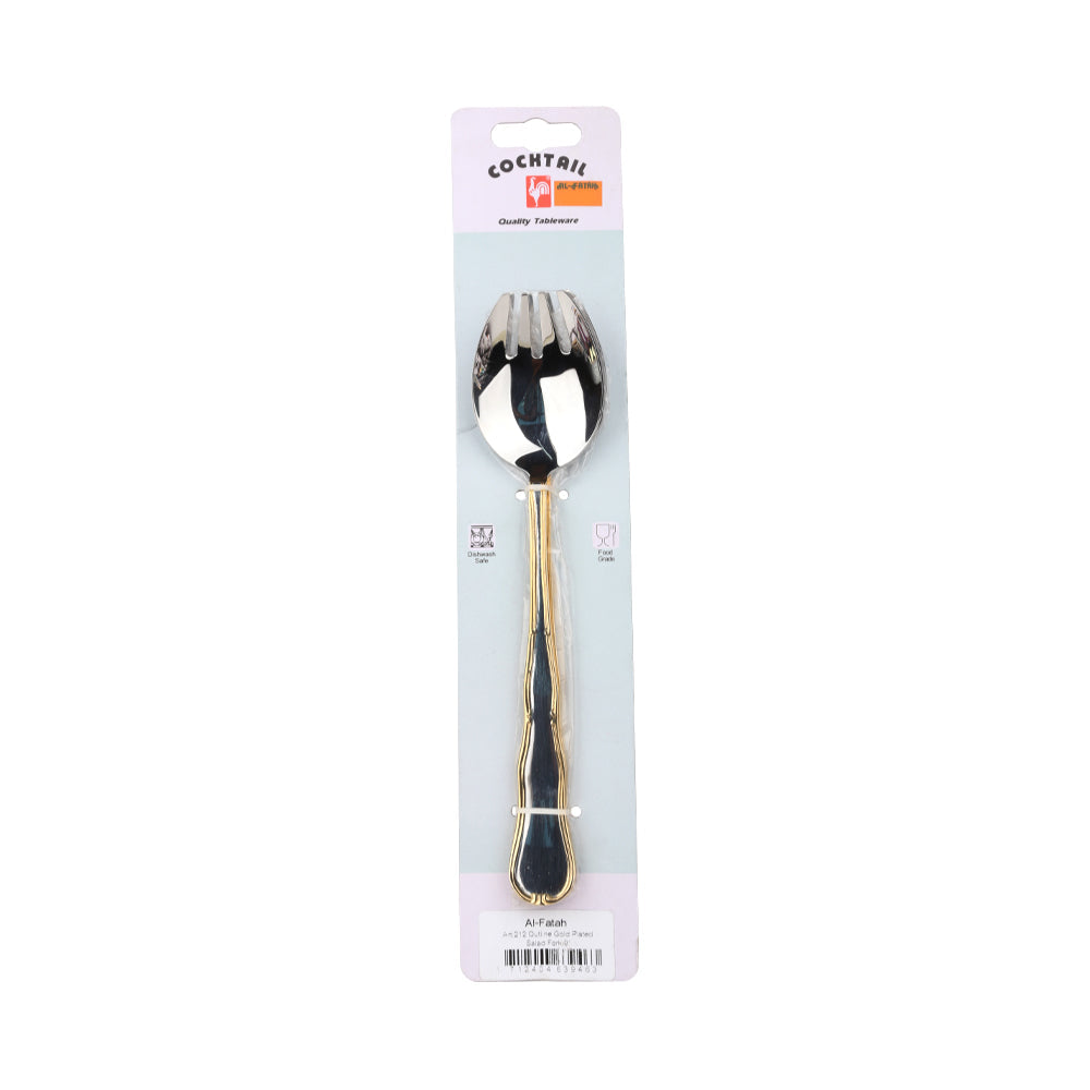SALAD FORK SET COCKTAIL OUTLINE GOLD 9 INCH 2PC ART 212 PC