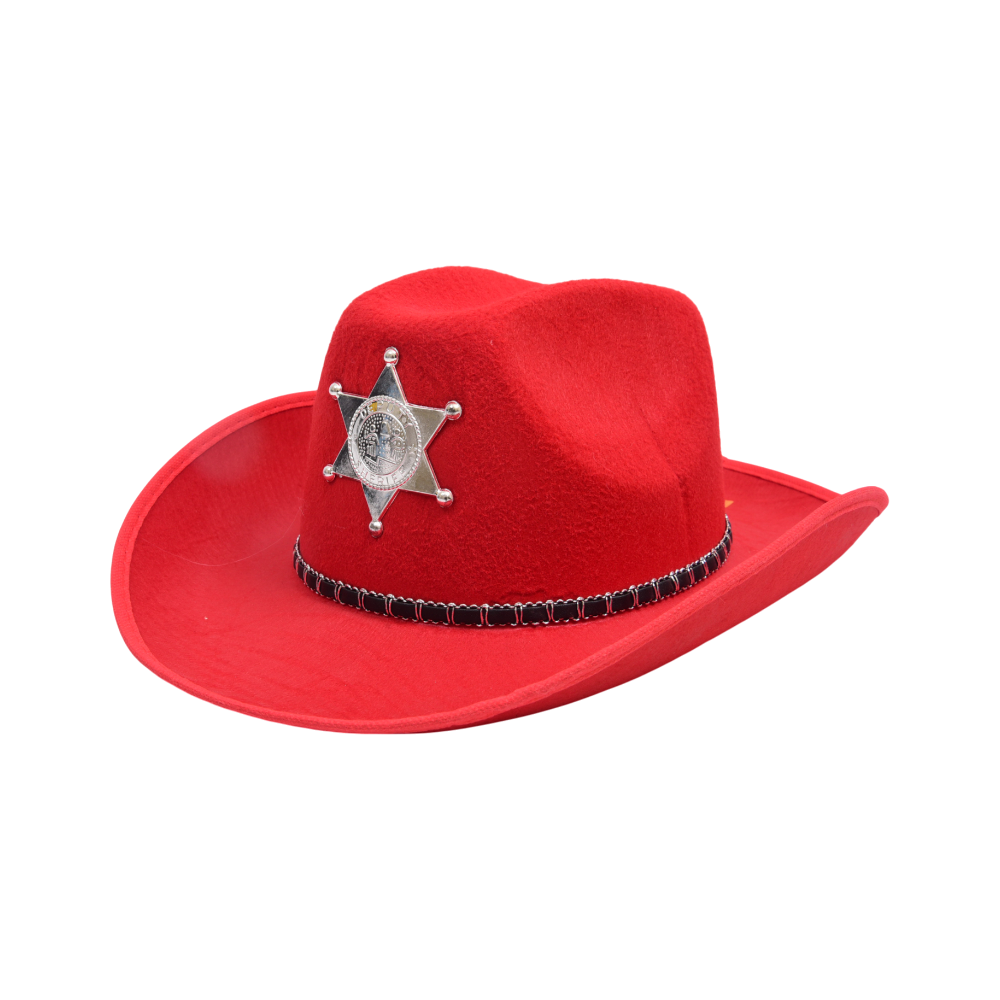 008R H-W COW BOY CAP RED BASIC