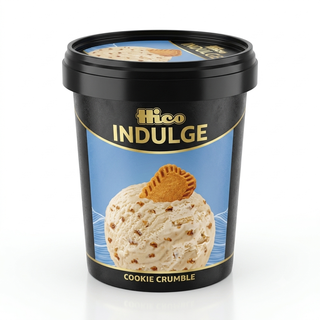 HICO INDULGE COOKIE CRUMBLE PREMIUM ICE CREAM 500ML
