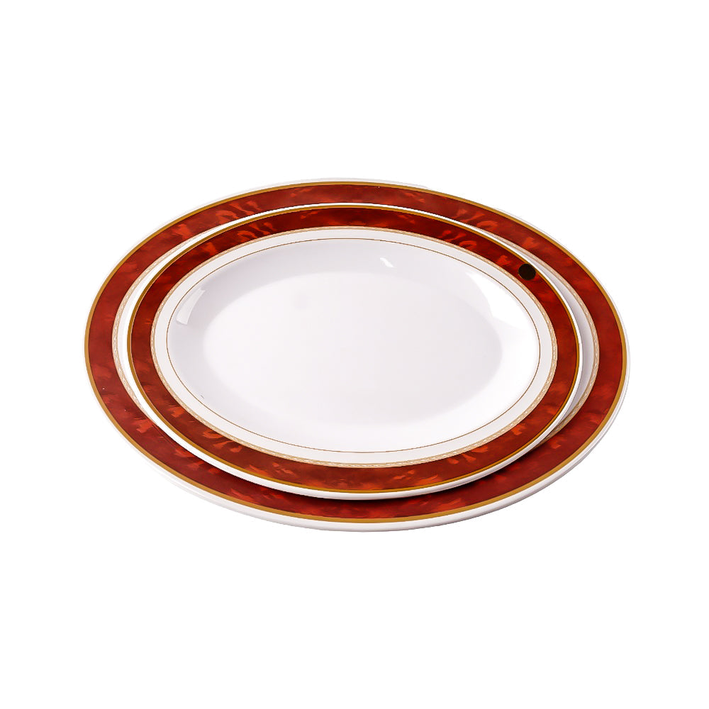 DISH OVAL RED LARGE BASIC