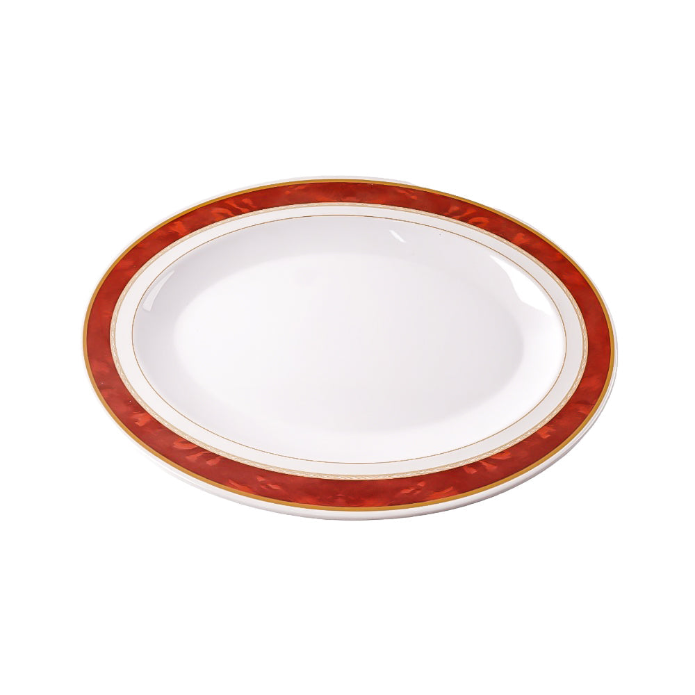 DISH OVAL RED LARGE BASIC