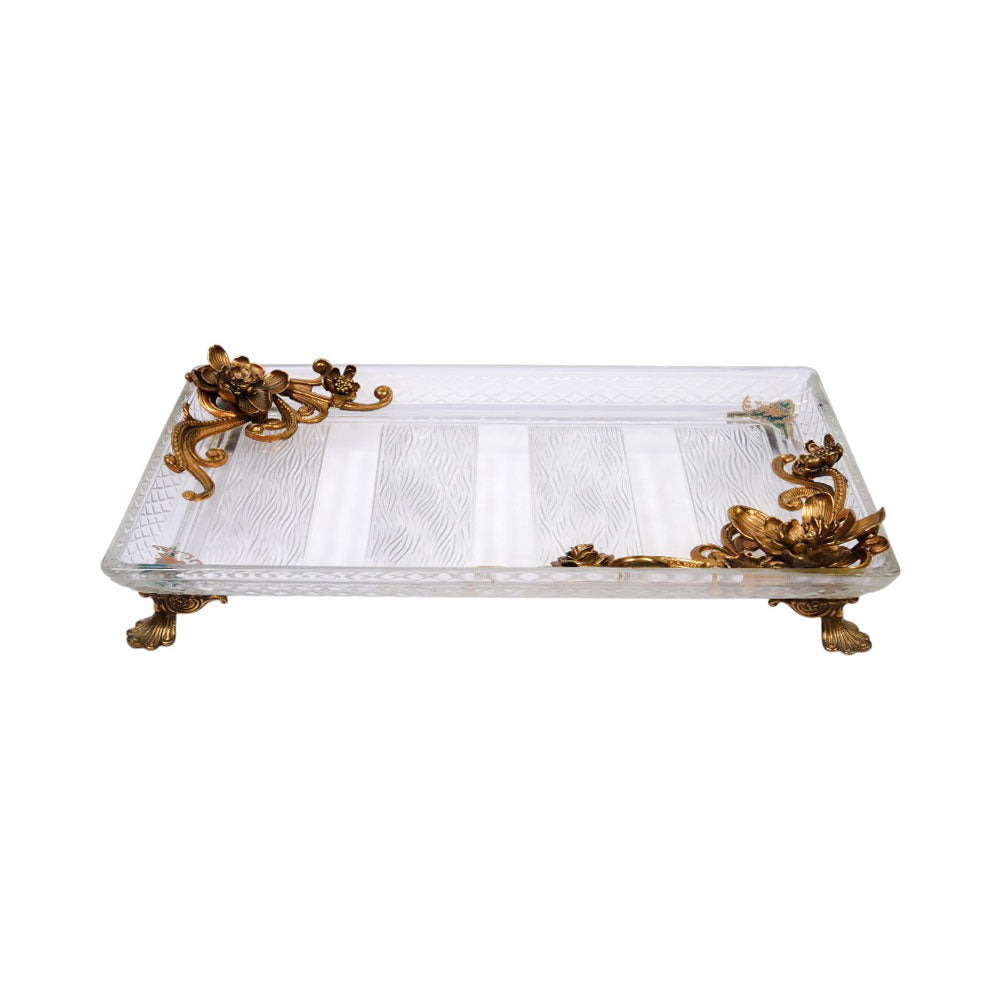 DISH CRYSTAL BRASS E8-P35001-1 JC301-20 BASIC